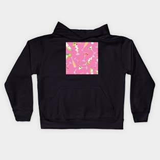 Cocktail Classics in Pink Kids Hoodie